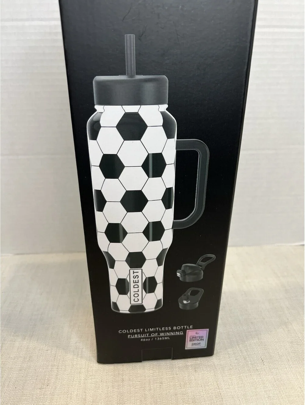 Coldest Limitless Bottle 46oz Insulated Tumbler w/ Handle Pursuit of Winning 4pc